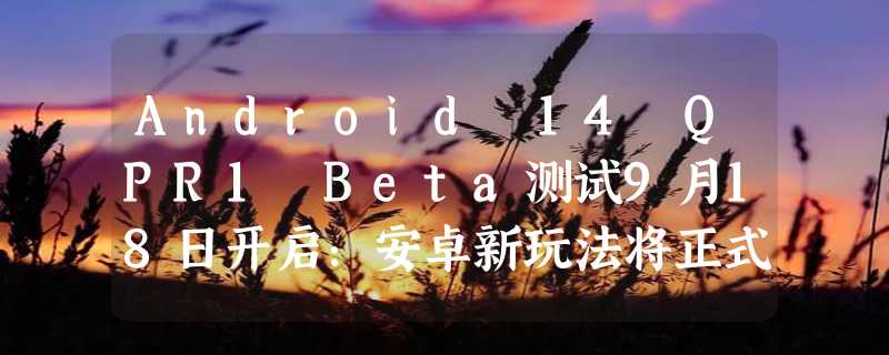 Android 14 QPR1 Beta测试9月18日开启：安卓新玩法将正式落地