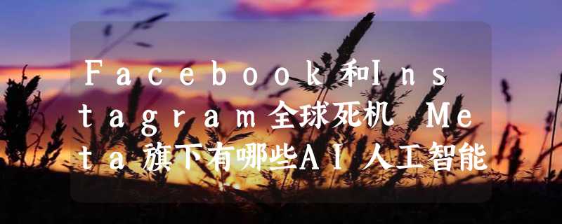 Facebook和Instagram全球死机 Meta旗下有哪些AI人工智能应用？