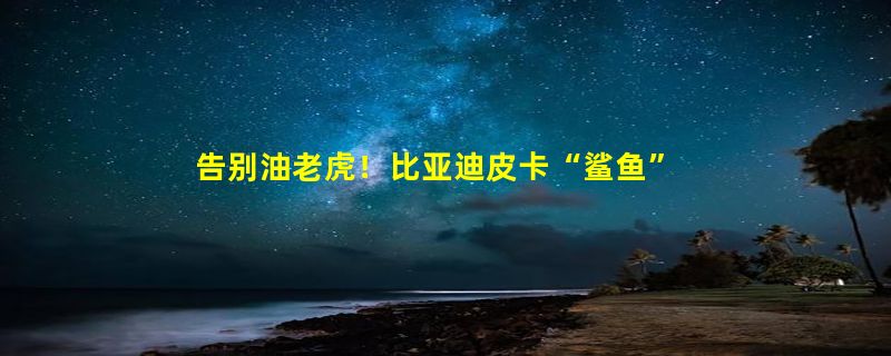 告别油老虎！比亚迪皮卡“鲨鱼”国内预热：全球首创纵置EHS插混