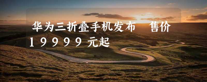 华为三折叠手机发布 售价19999元起