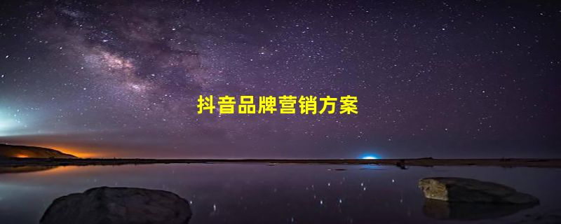 抖音品牌营销方案