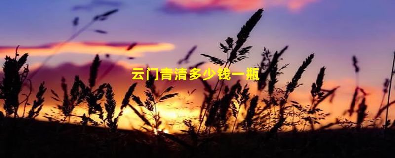 云门青清多少钱一瓶