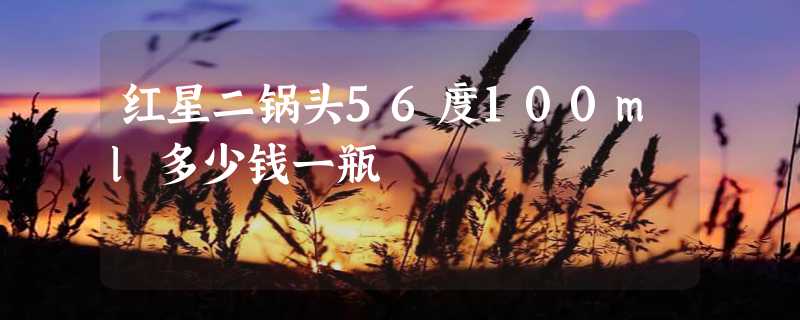 红星二锅头56度100ml多少钱一瓶