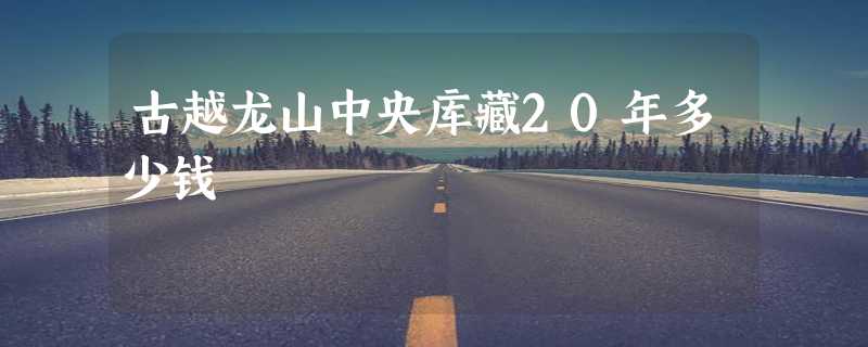 古越龙山中央库藏20年多少钱