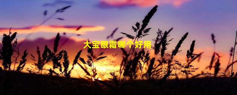 大宝眼霜哪个好用