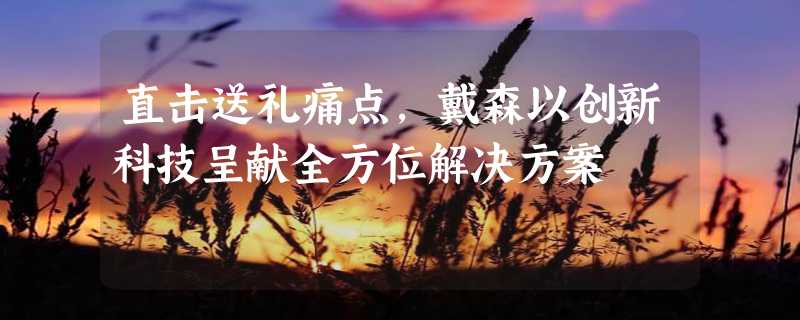 直击送礼痛点，戴森以创新科技呈献全方位解决方案