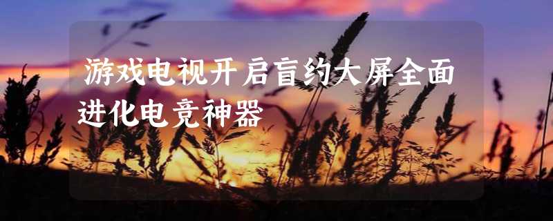 游戏电视开启盲约大屏全面进化电竞神器