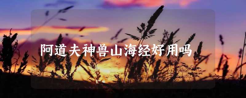 阿道夫神兽山海经好用吗