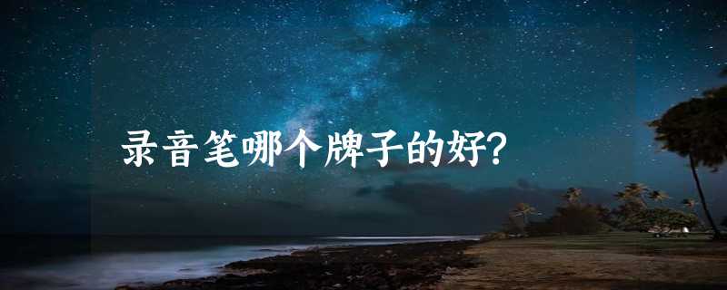 录音笔哪个牌子的好?