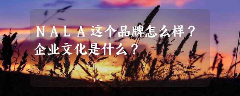 NALA这个品牌怎么样？企业文化是什么？