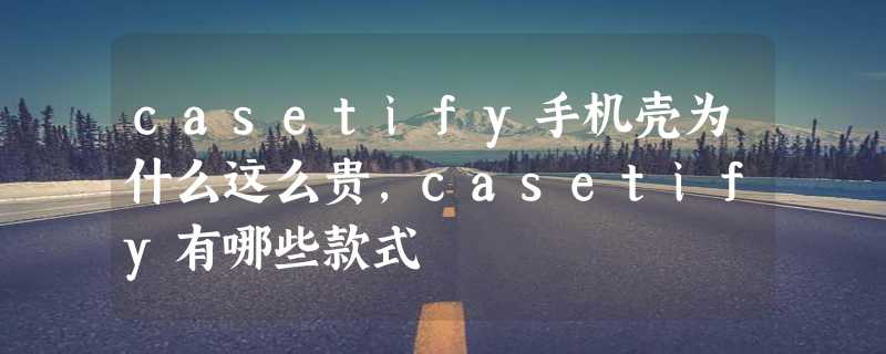 casetify手机壳为什么这么贵，casetify有哪些款式