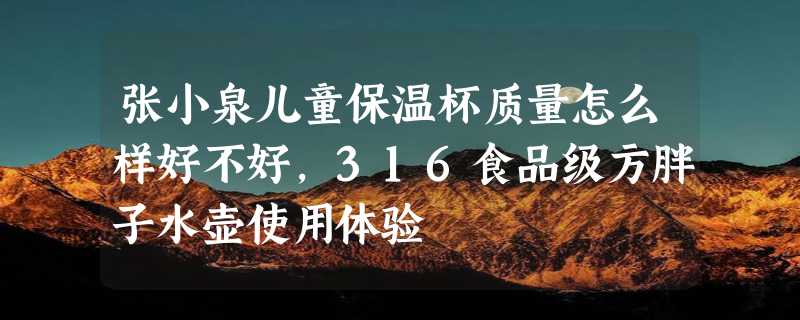 张小泉儿童保温杯质量怎么样好不好，316食品级方胖子水壶使用体验