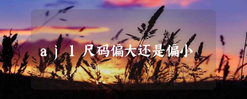 aj1尺码偏大还是偏小