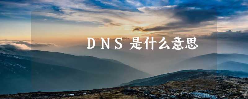 DNS是什么意思