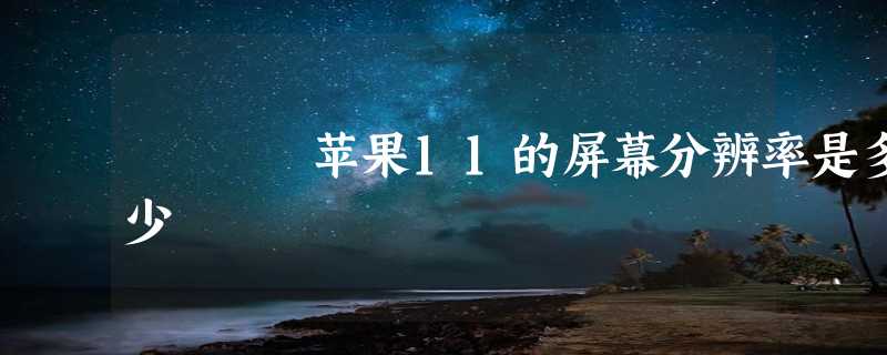 苹果11的屏幕分辨率是多少