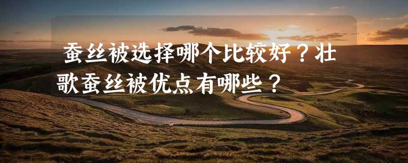 蚕丝被选择哪个比较好？壮歌蚕丝被优点有哪些？