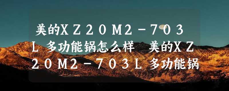 美的XZ20M2-703L多功能锅怎么样 美的XZ20M2-703L多功能锅测评