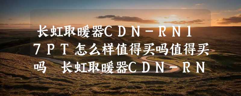 长虹取暖器CDN-RN17PT怎么样值得买吗值得买吗 长虹取暖器CDN-RN17PT怎么样