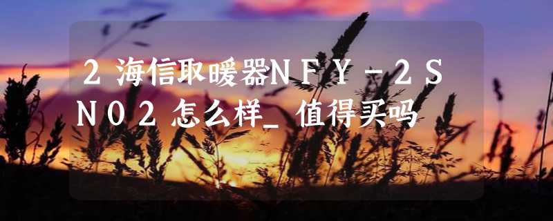 2海信取暖器NFY-2SN02怎么样_值得买吗