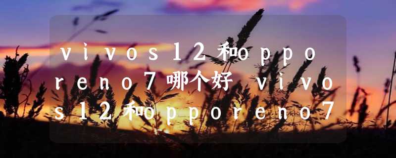 vivos12和opporeno7哪个好 vivos12和opporeno7区别