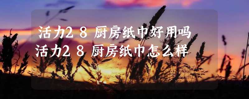 活力28厨房纸巾好用吗 活力28厨房纸巾怎么样