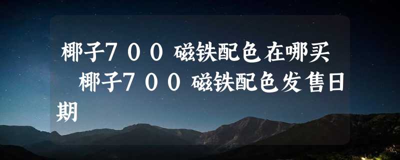 椰子700磁铁配色在哪买 椰子700磁铁配色发售日期