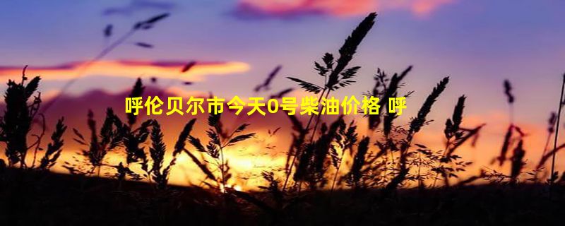 呼伦贝尔市今天0号柴油价格 呼伦贝尔市今日0号柴油价格