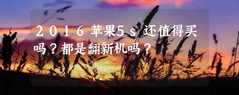 2016苹果5s还值得买吗？都是翻新机吗？