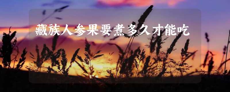 藏族人参果要煮多久才能吃