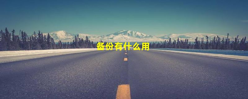 备份有什么用