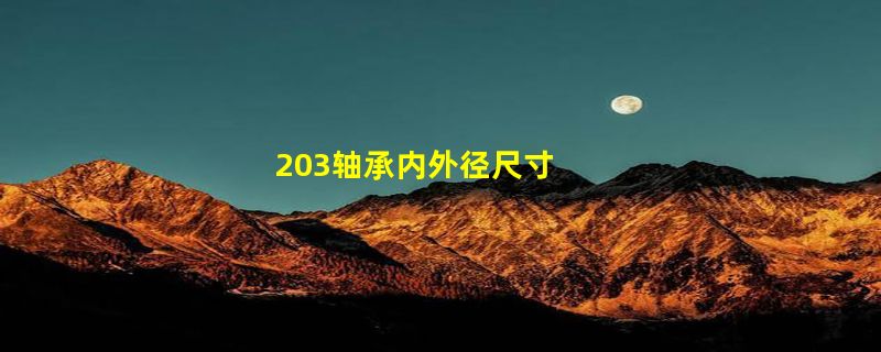 203轴承内外径尺寸