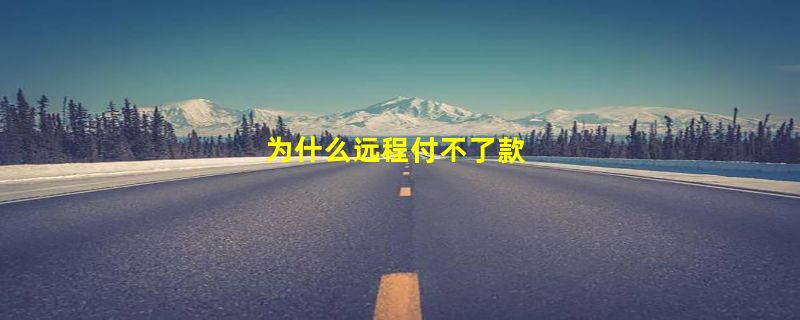 为什么远程付不了款