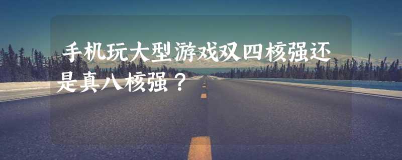 手机玩大型游戏双四核强还是真八核强？