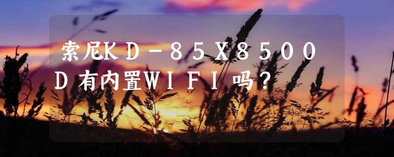 索尼KD-85X8500D有内置WIFI吗？