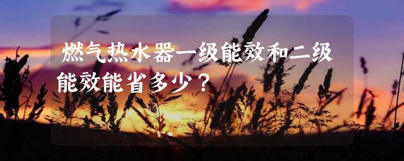 燃气热水器一级能效和二级能效能省多少？