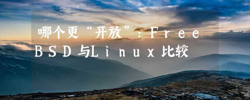 哪个更“开放”：FreeBSD与Linux比较