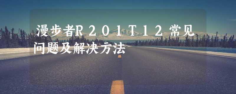 漫步者R201T12常见问题及解决方法