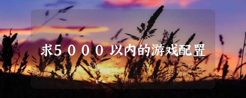 求5000以内的游戏配置