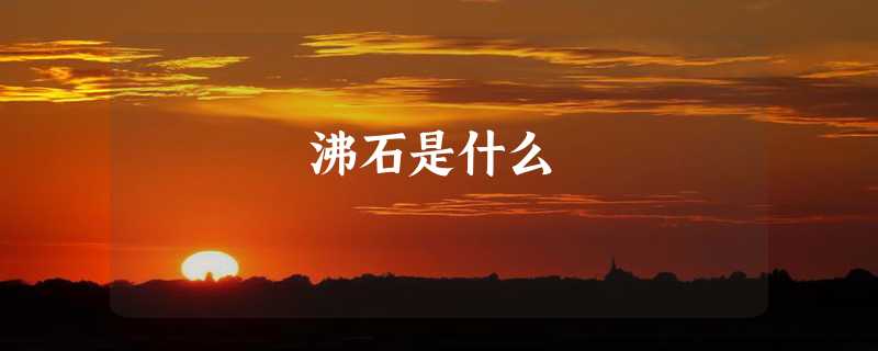 沸石是什么