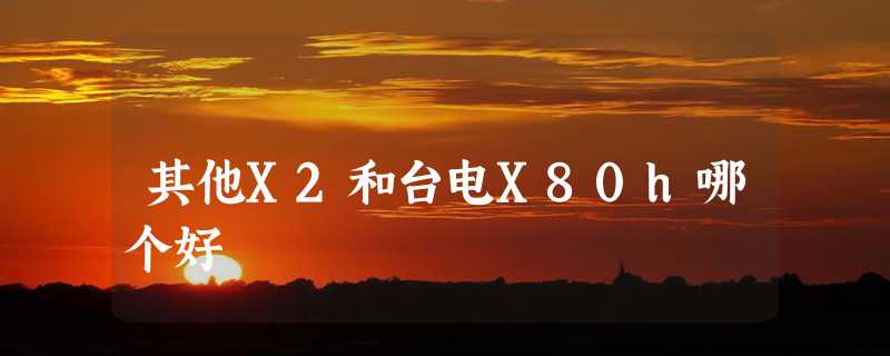 其他X2和台电X80h哪个好