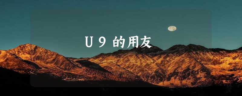 U9的用友