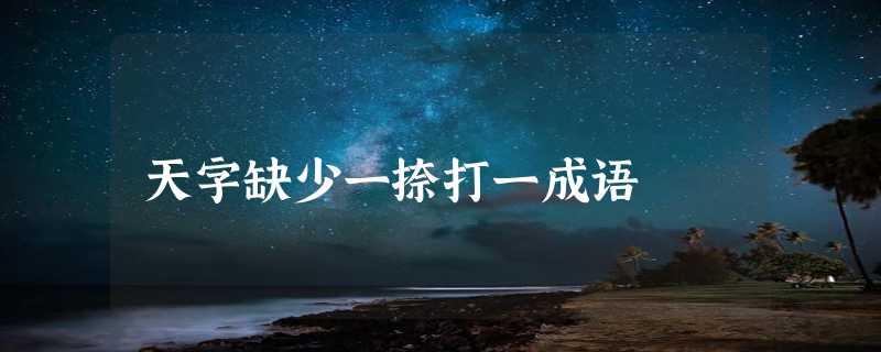 天字缺少一捺打一成语