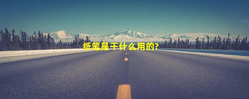 纸笔是干什么用的?