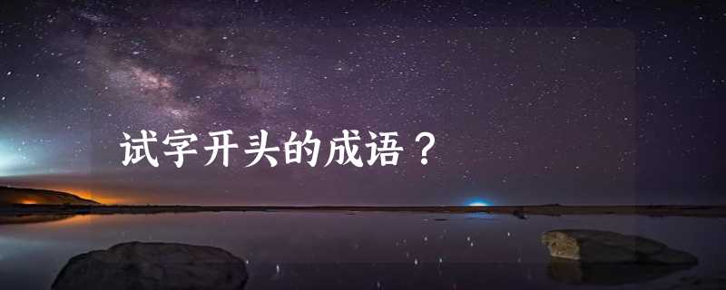 试字开头的成语？