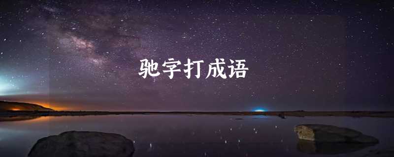 驰字打成语