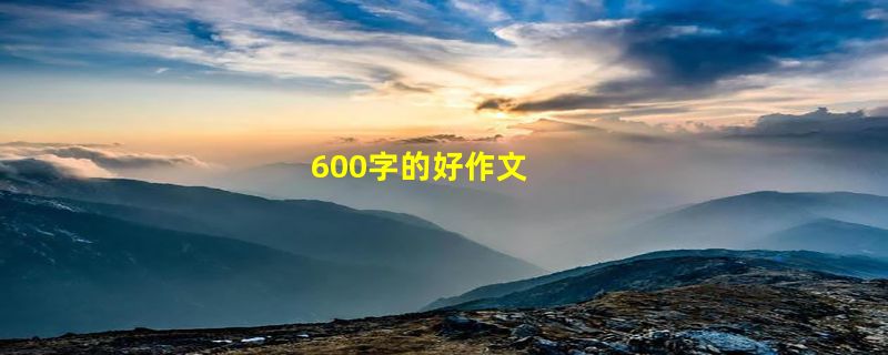 600字的好作文