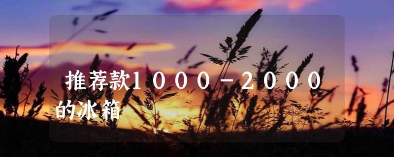 推荐款1000-2000的冰箱