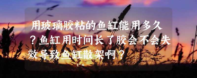 用玻璃胶粘的鱼缸能用多久？鱼缸用时间长了胶会不会失效导致鱼缸散架啊？