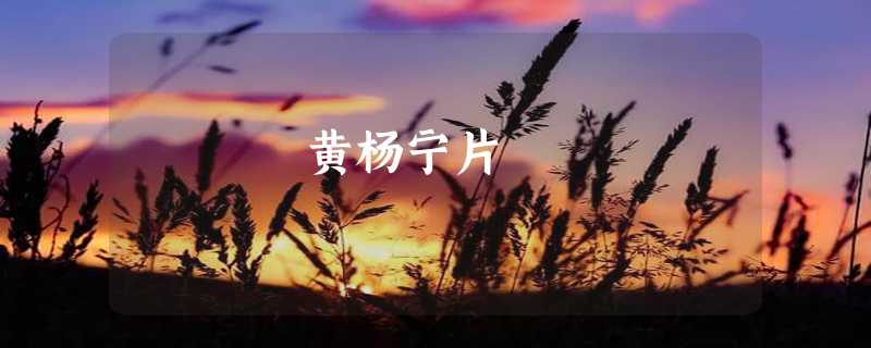 黄杨宁片